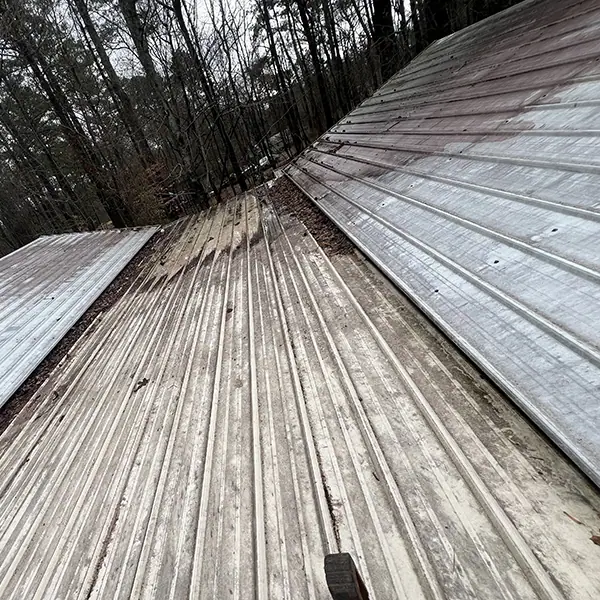 Before: Metal Roof Cleaning
