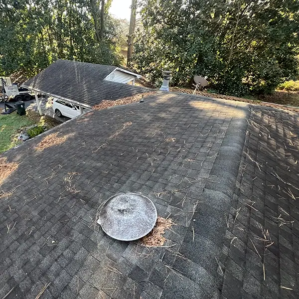 Before: Pressure Washing A Roof